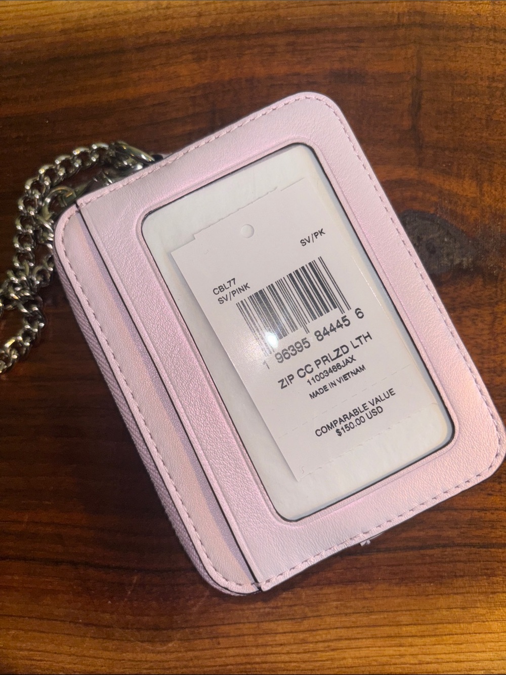metallic pink Coach Carmen with wallet - Picture 5 of 6